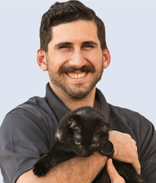 Dr. Pietro Catini with cat